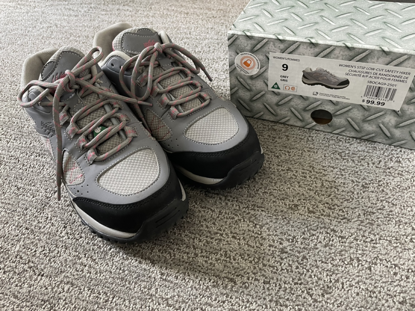 Women's Aggressor Steel Toe Hiking Shoes - Grey