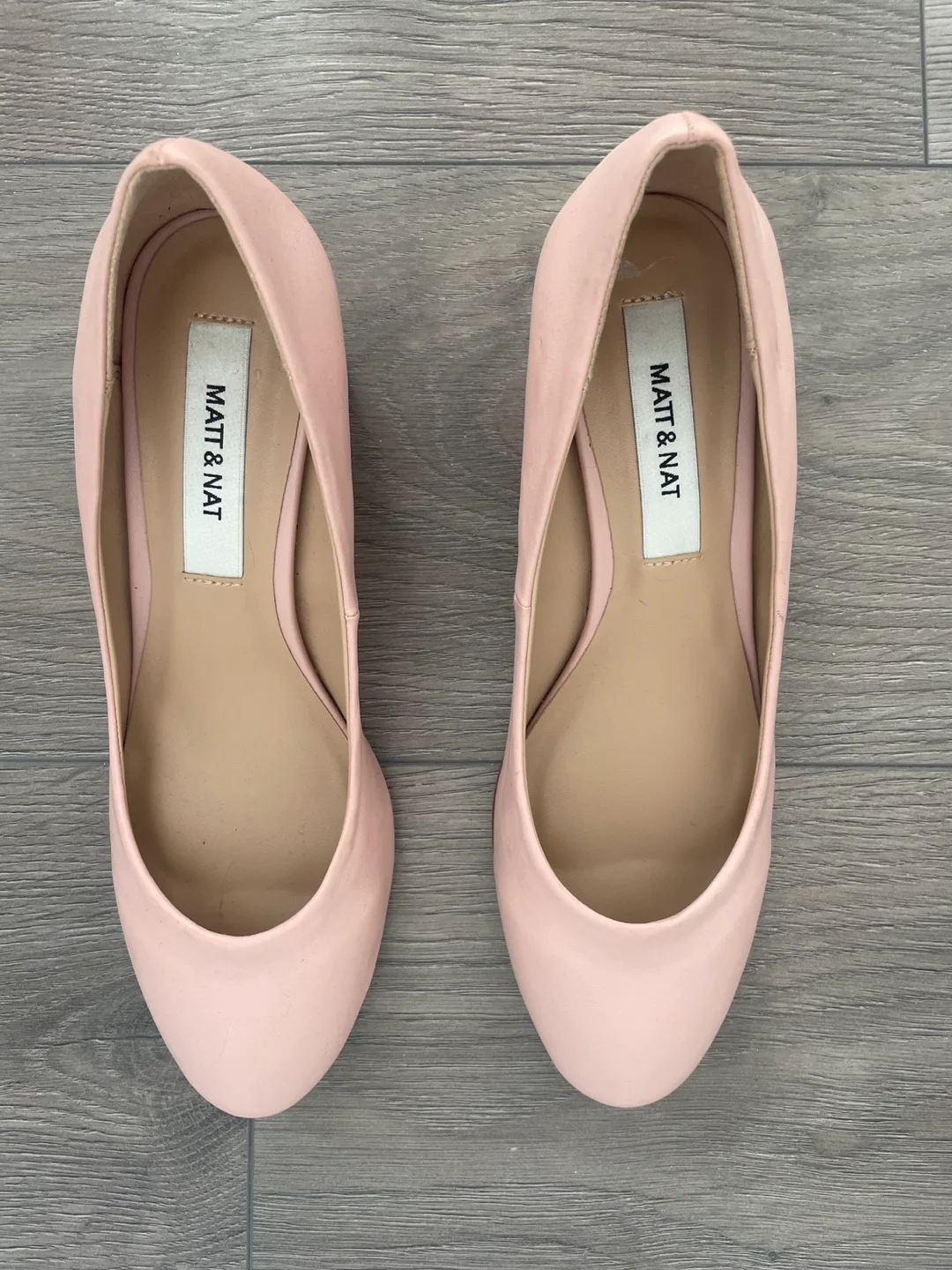 Matt & Nat Pastel Pink Block Heel Pumps thumbnail