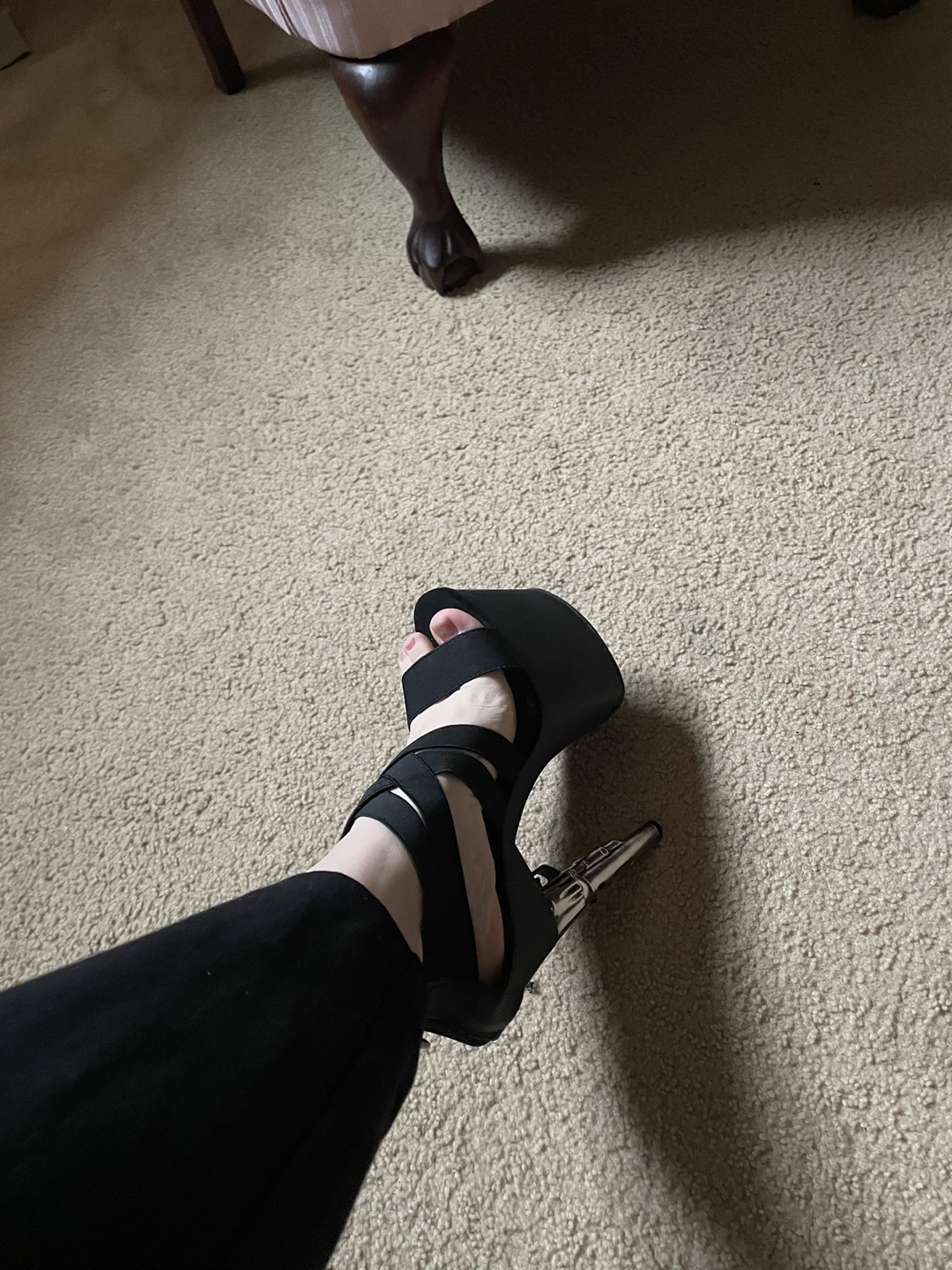Pleaser Bond Girl 769 Black Pistol Heel Size 10