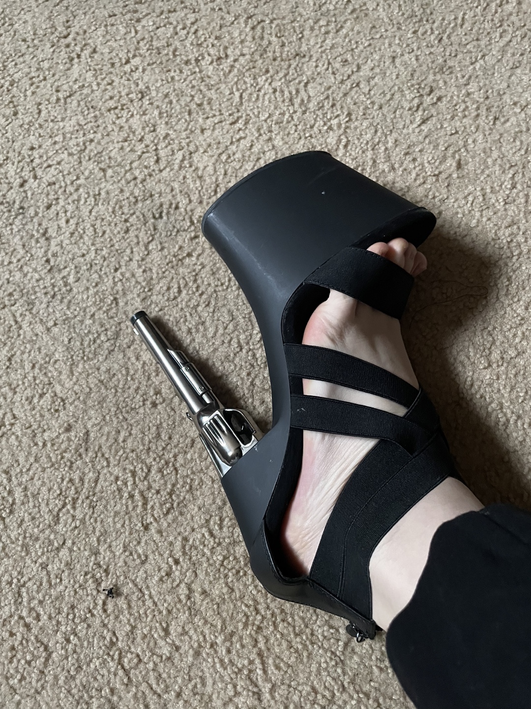 Pleaser Bond Girl 769 Black Pistol Heel Size 10 - photo 2