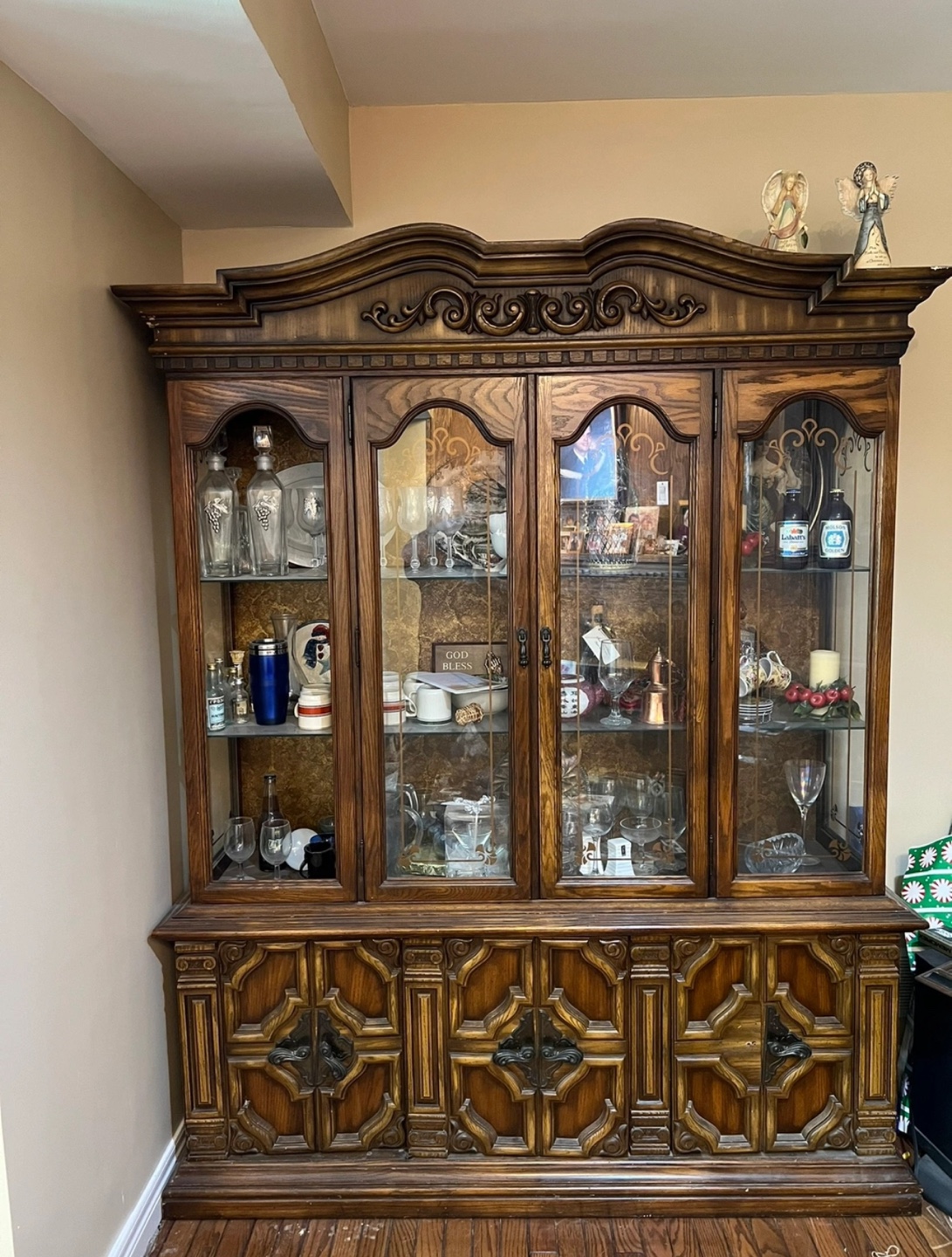 Vintage Wooden China Cabinet