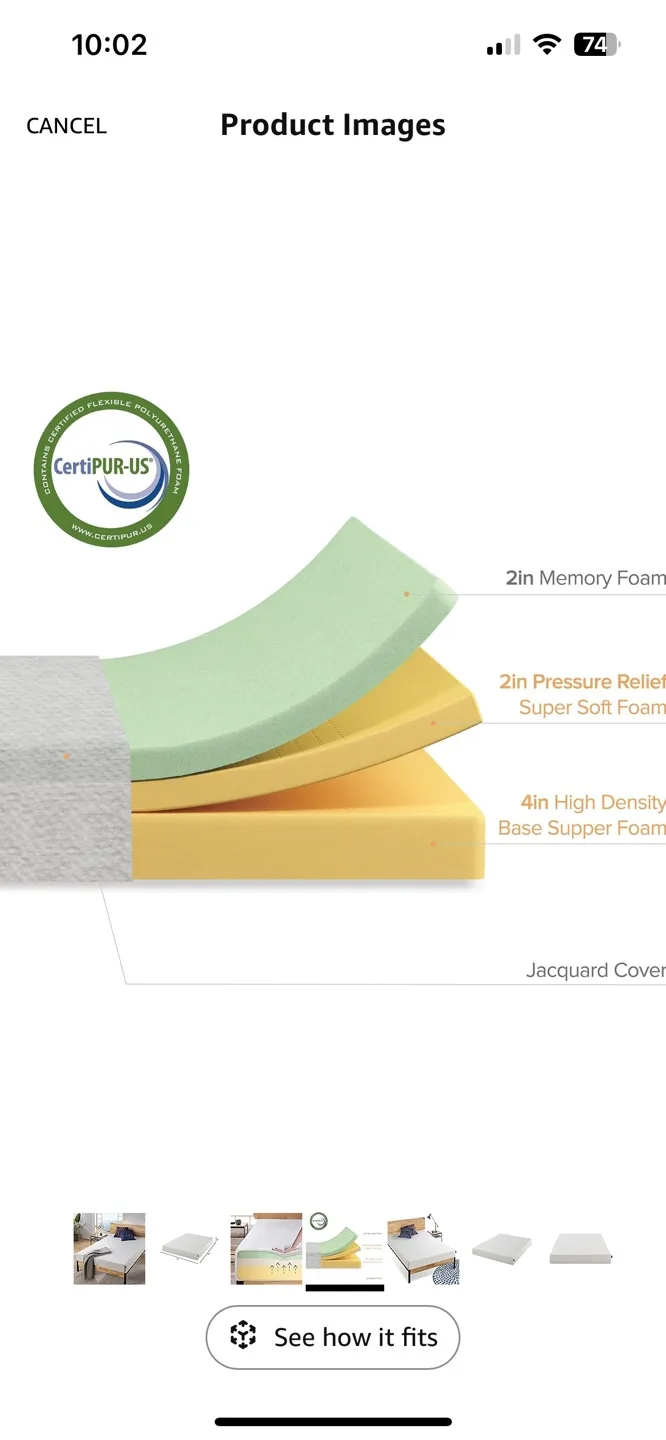 Zinus Ultima 8-inch Memory Foam Mattress-King size image indicator(4)