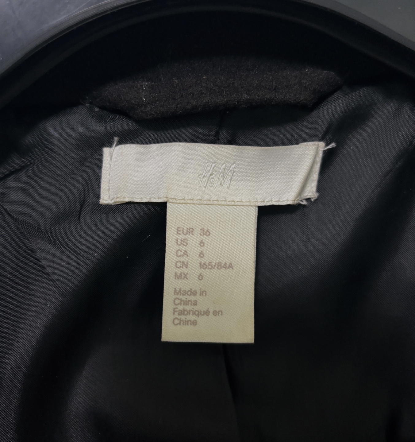 Black Double Breasted Peacoat - Size 6 - photo 4