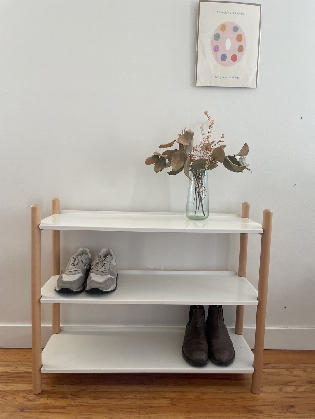 White 3-Shelf Shoe Rack / Bookcase