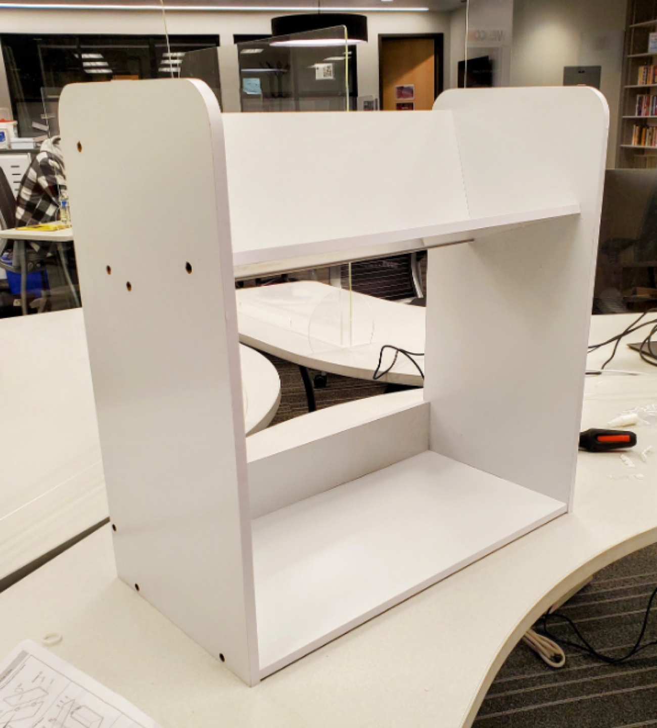White 2 Shelf Bookcase - photo 3