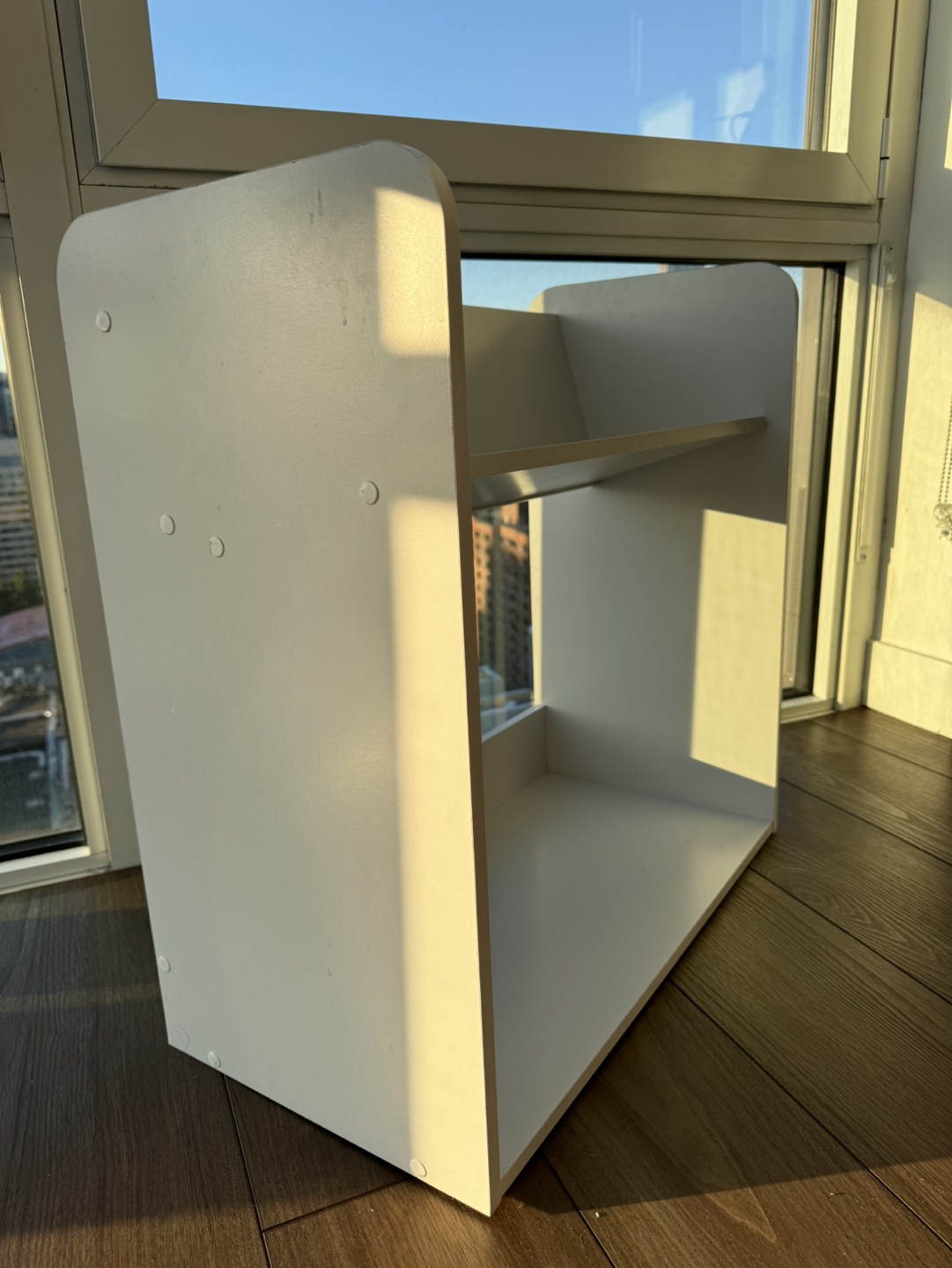 White 2 Shelf Bookcase - photo 2