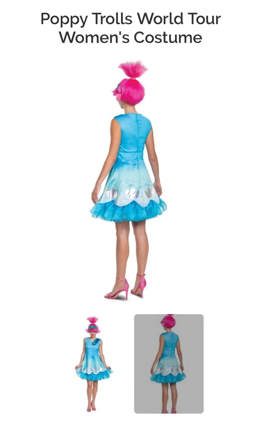 Poppy Trolls World Tour Women's Adult Halloween Costume image indicator(3)