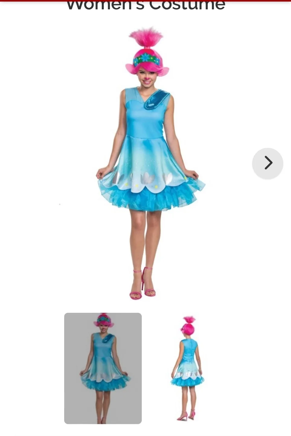 Poppy Trolls World Tour Women's Adult Halloween Costume image indicator(2)