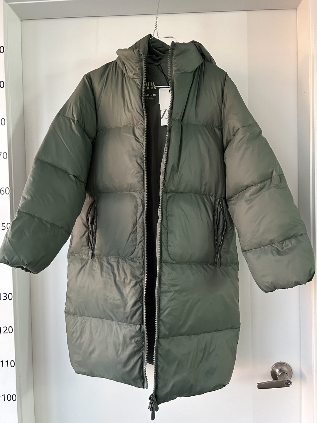 ZARA Green Down Jacket Size 12 - photo 2