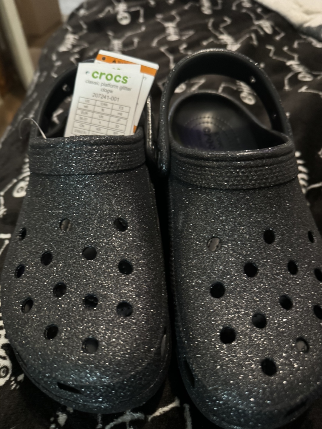 final price! Crocs Classic Platform Glitter Clogs - Black - photo 3