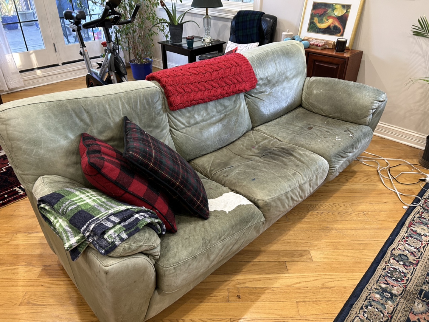 Leather Sofa and Armchair Set - photo 3