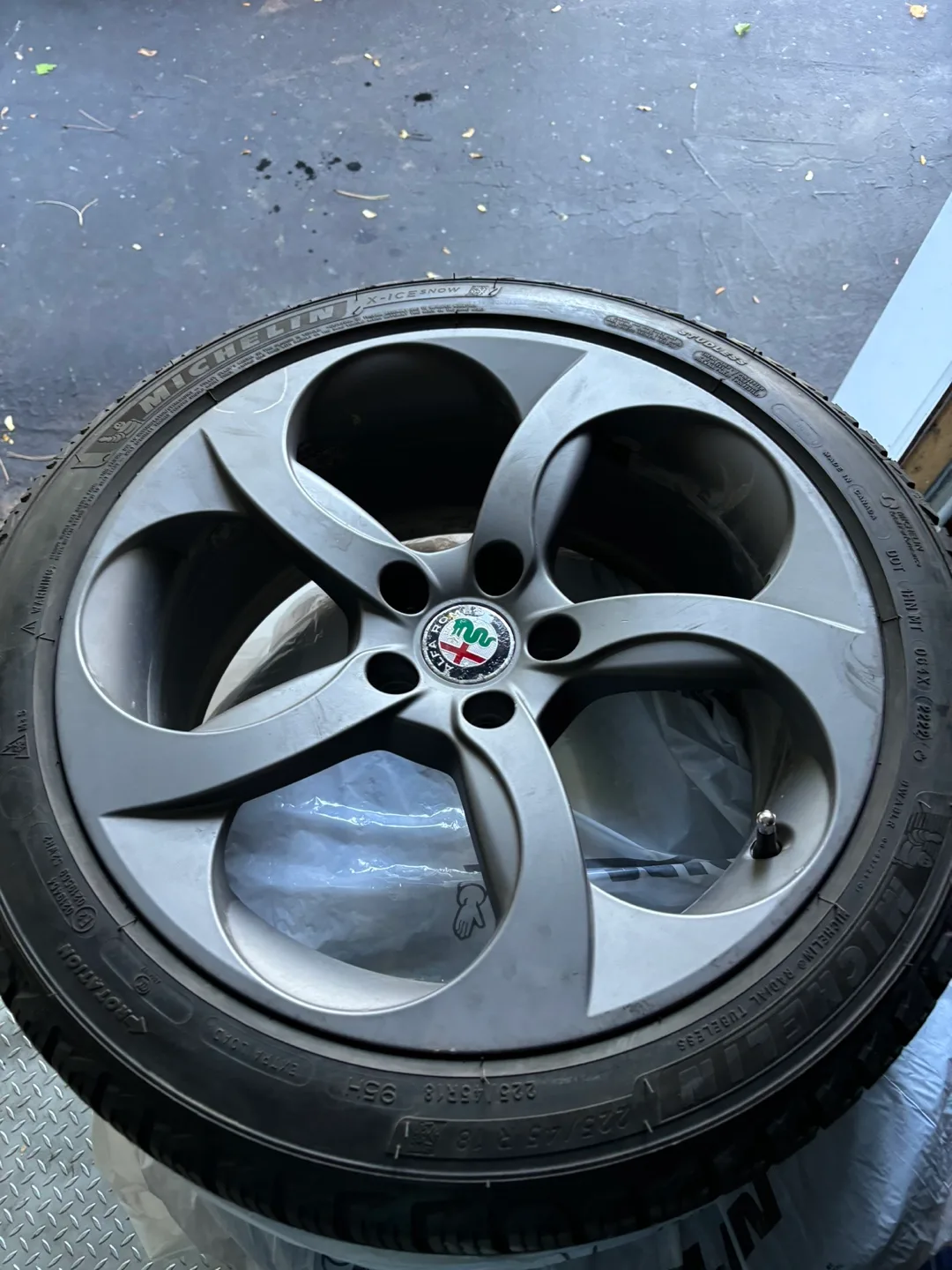 Alfa Romeo Rims with Michelin Snow Tires - 225/45R18 thumbnail