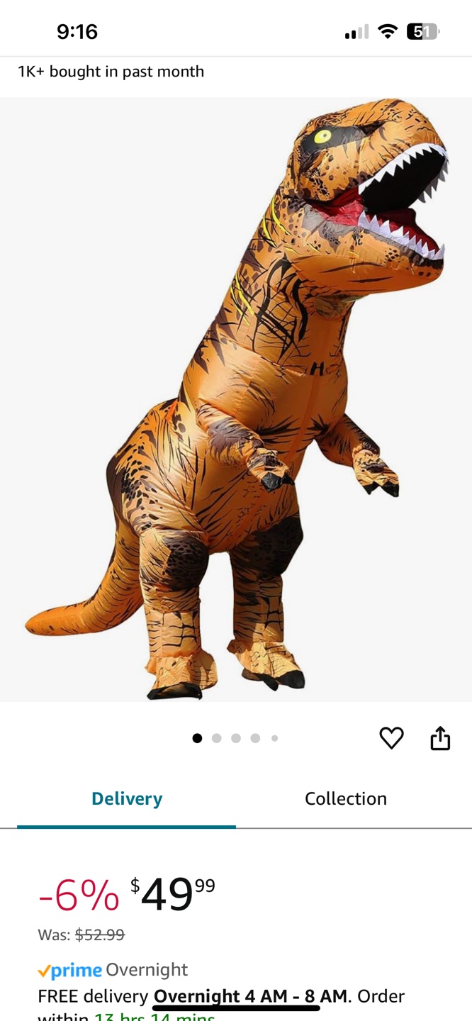 Inflatable T-Rex Costume