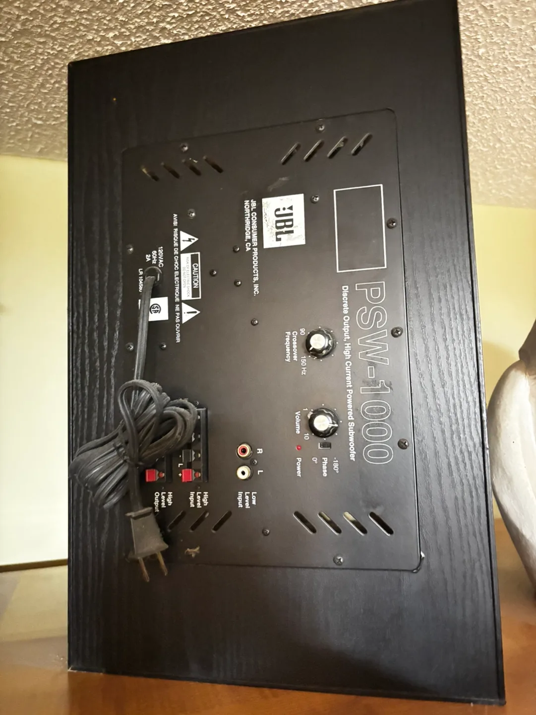 JBL PSW-1000 Powered Subwoofer thumbnail