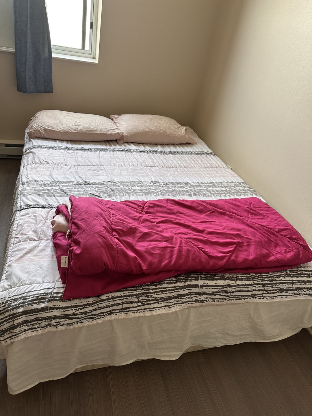 Queen size mattress and bed frame