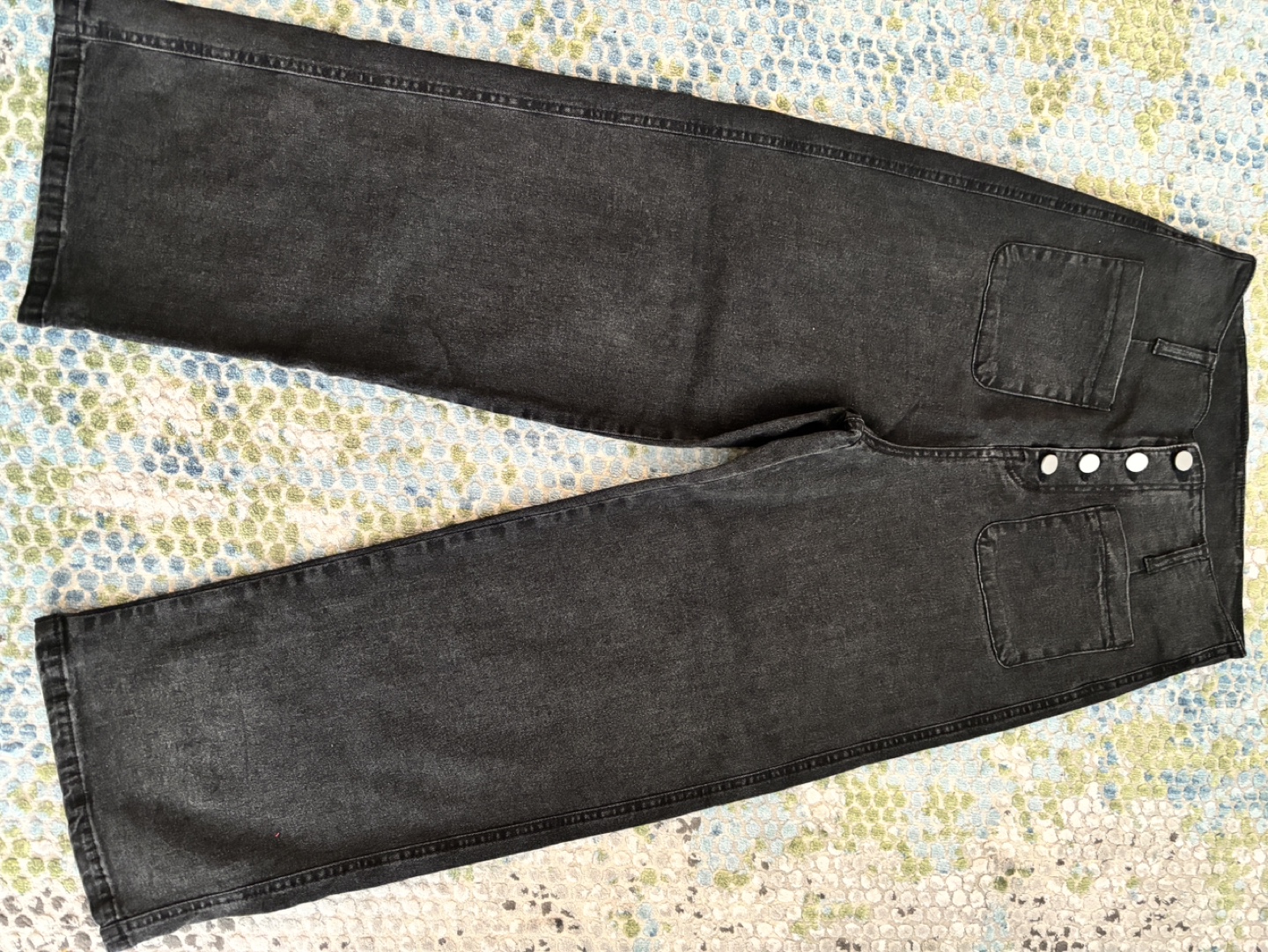 Black High Waisted Wide Leg Jeans
