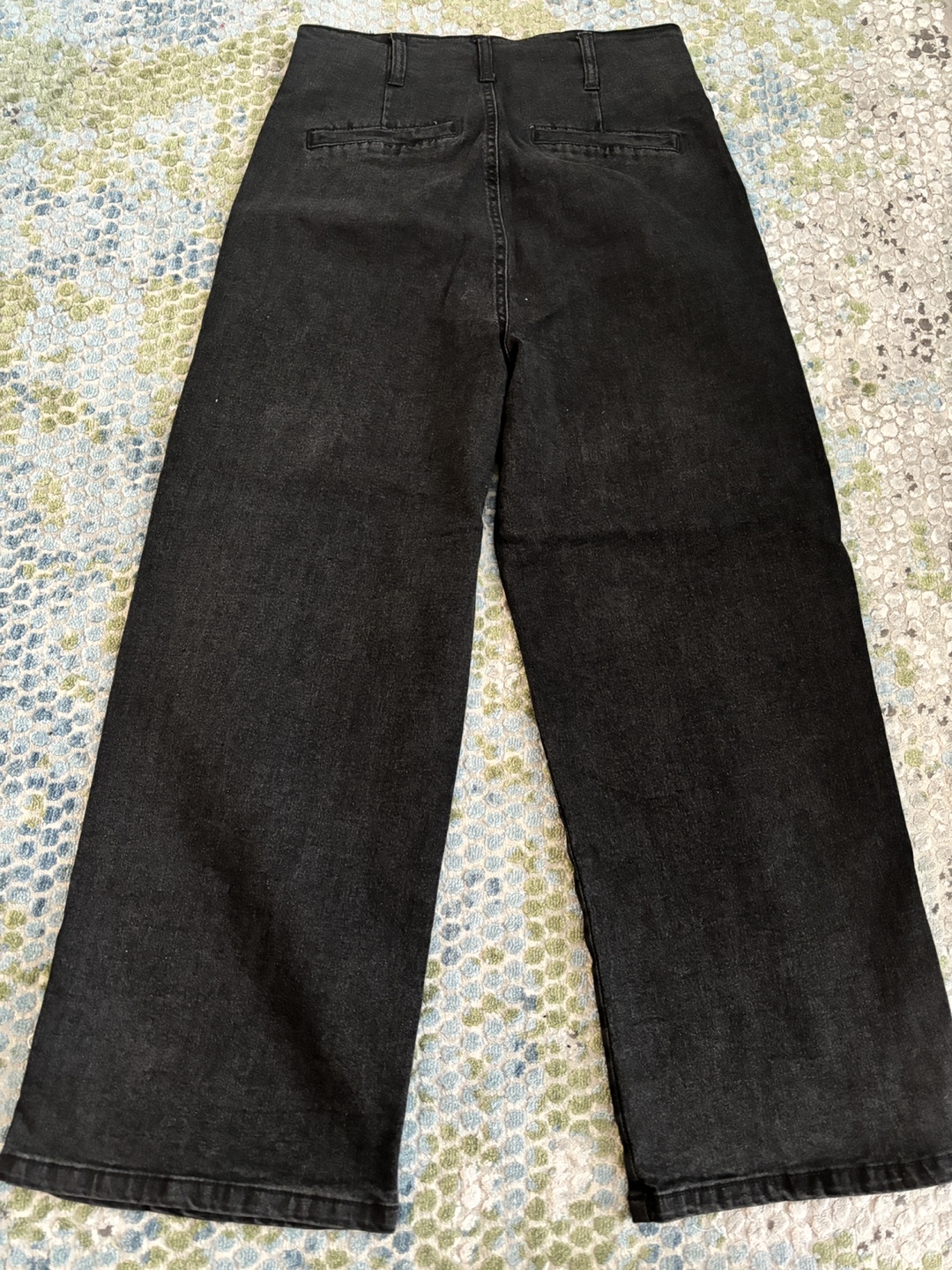 Black High Waisted Wide Leg Jeans - photo 3