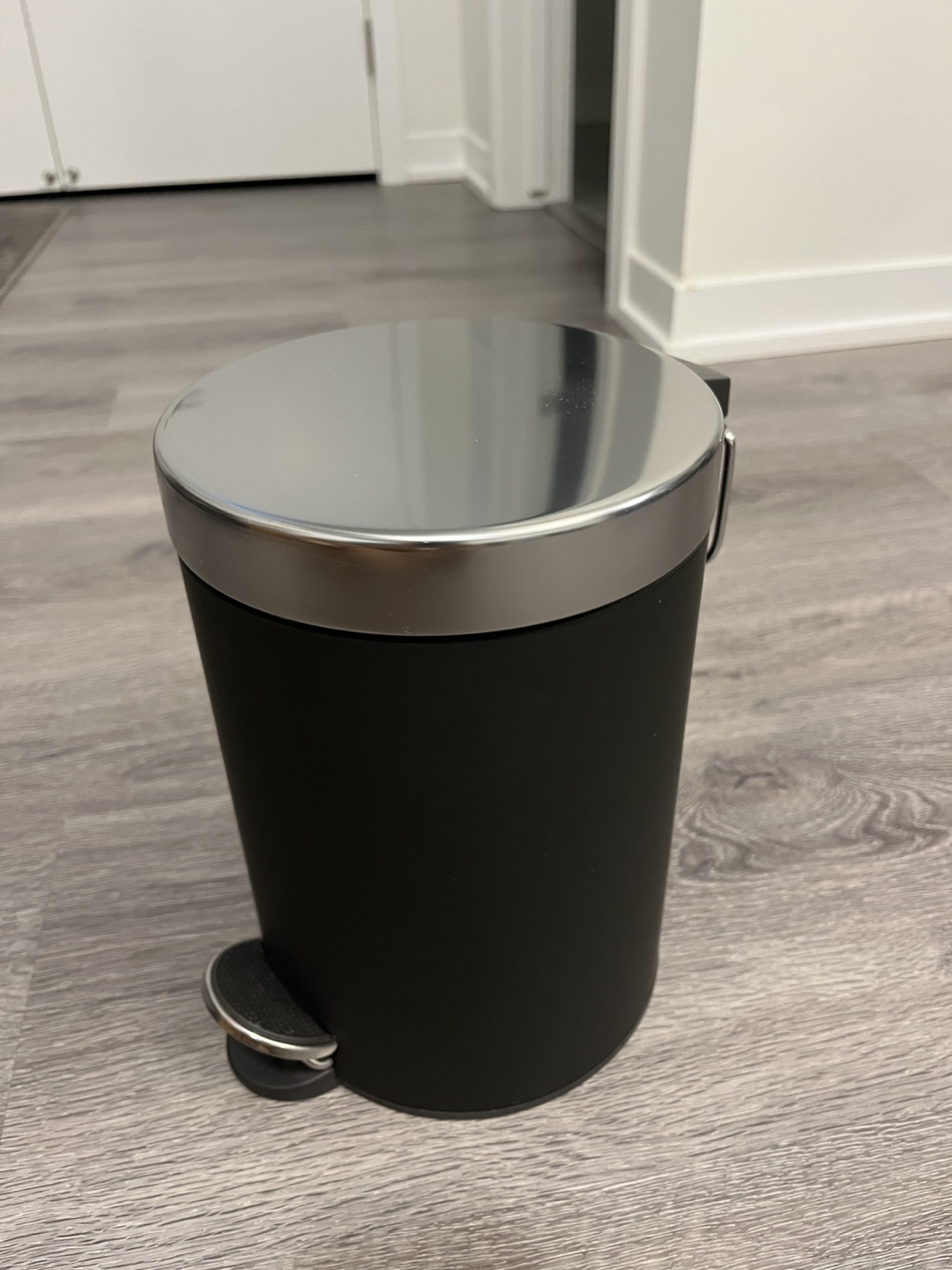 Ikea Black Step Trash Can