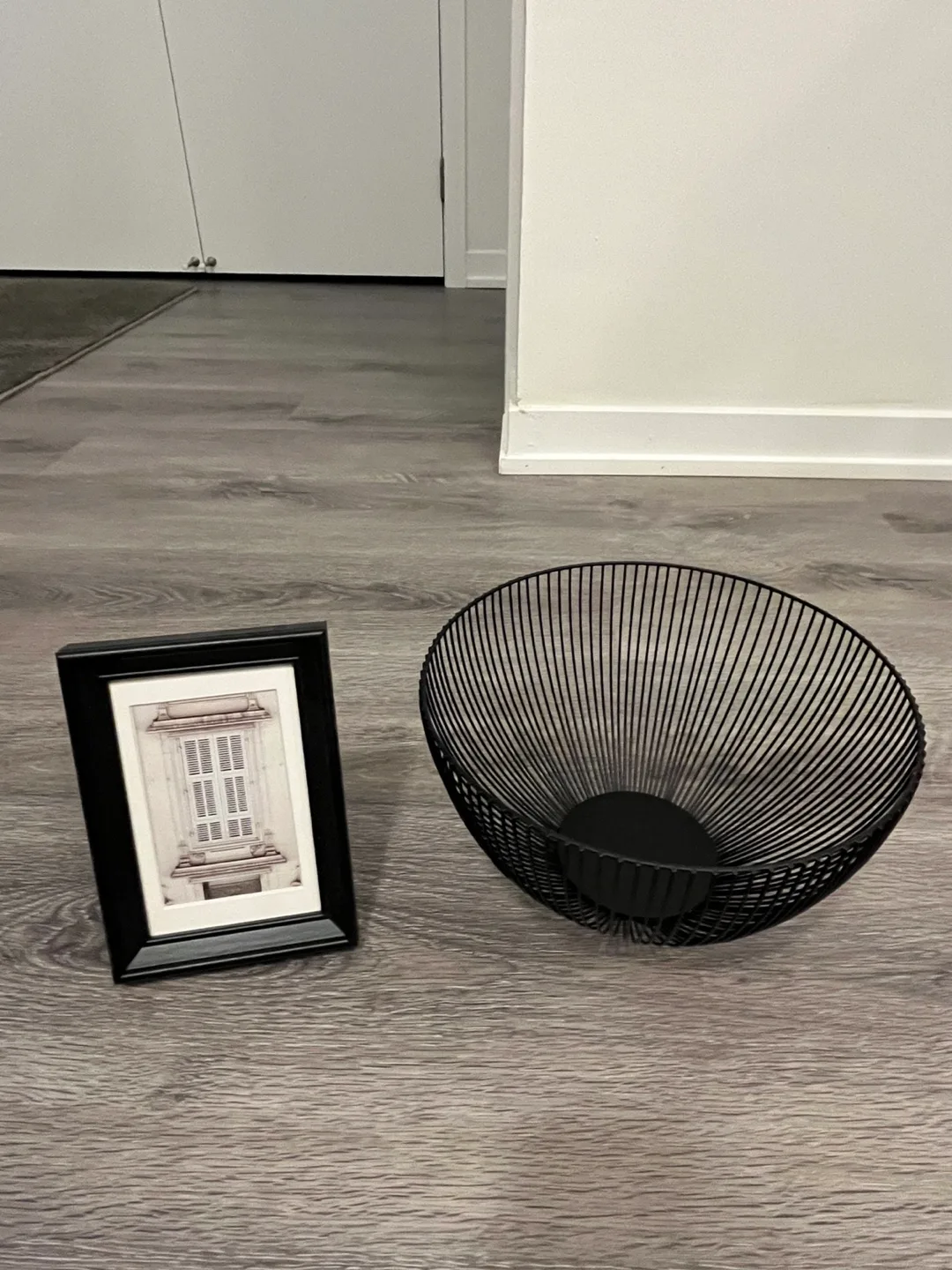 Black fruit basket Bowl and black picture frame from IKEA thumbnail