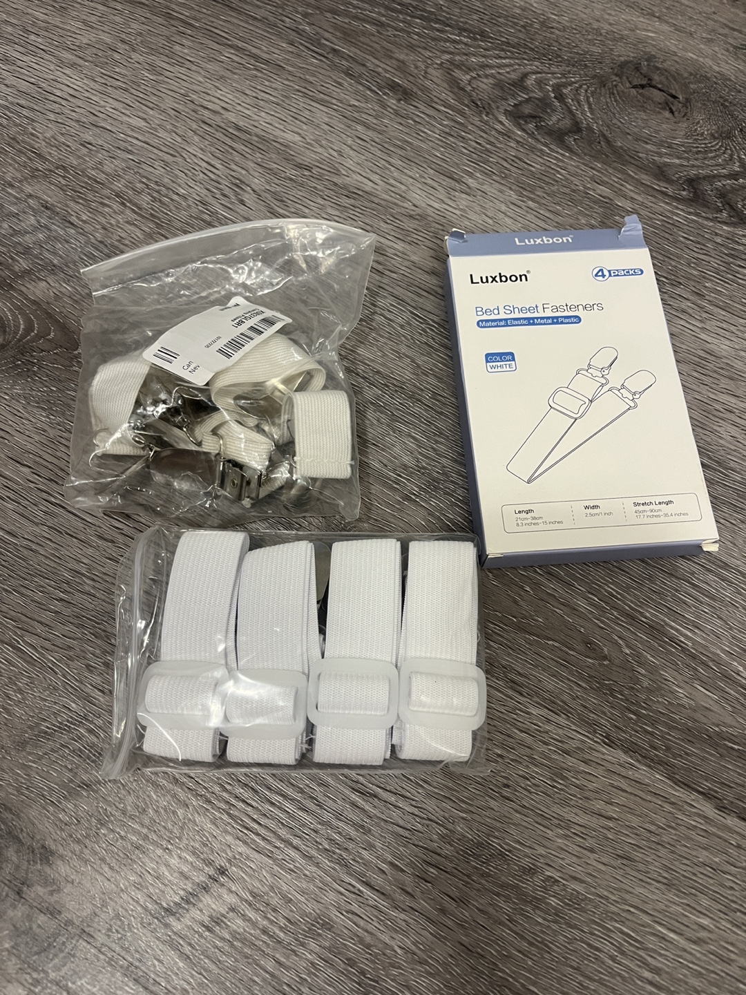 Bed Sheet Fasteners White