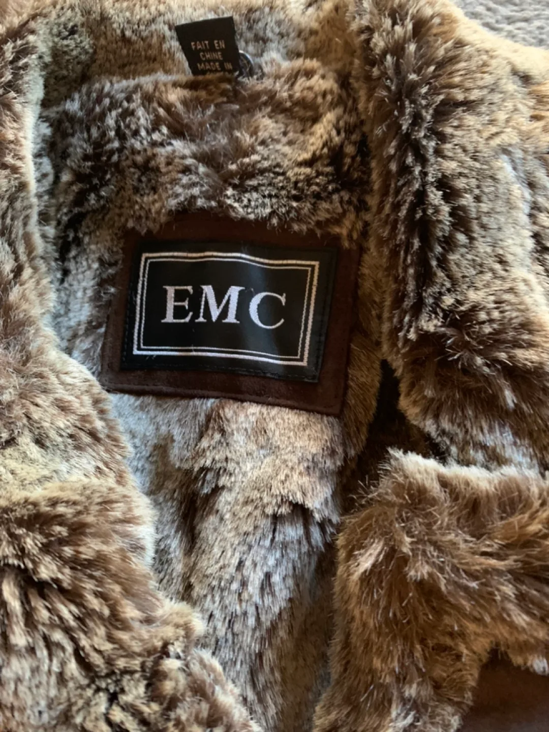 EMC Suede Leather Jacket with Faux Fur Collar image indicator(2)