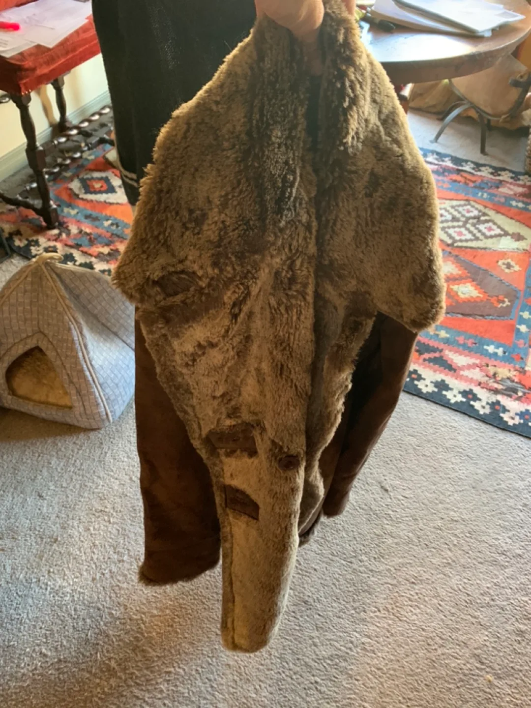 EMC Suede Leather Jacket with Faux Fur Collar image indicator(8)