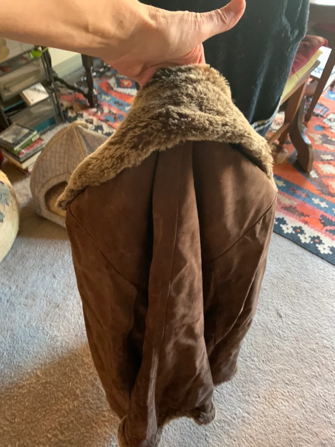 EMC Suede Leather Jacket with Faux Fur Collar image indicator(9)