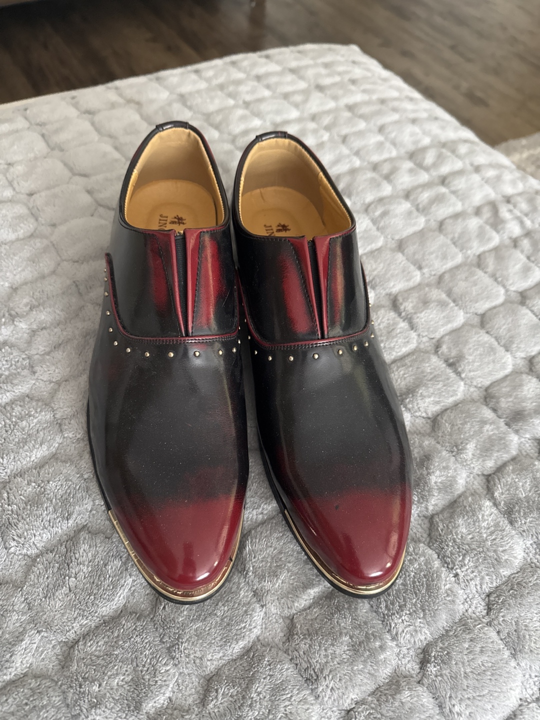 Men's Dress Shoes Burgundy Black