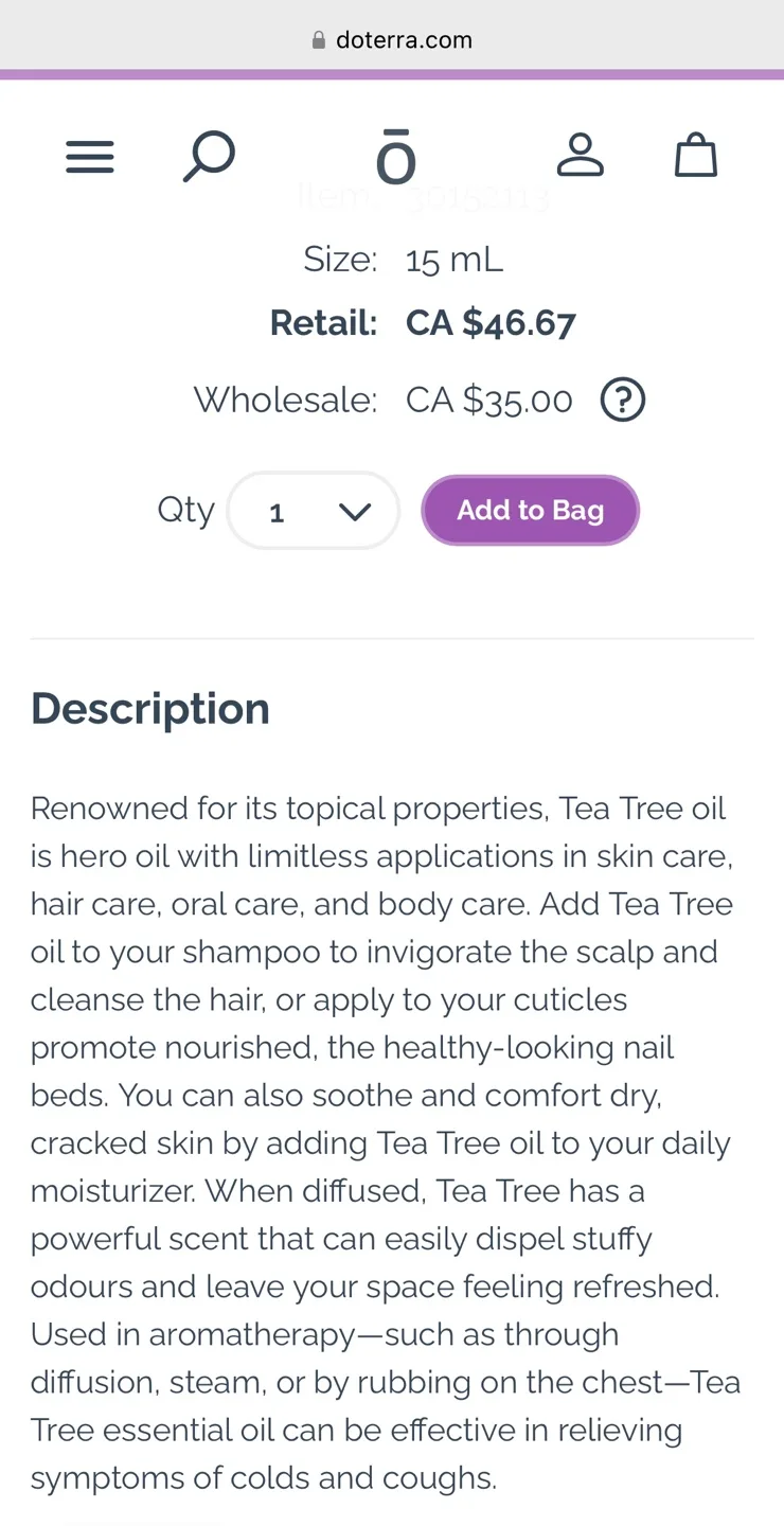 dōTERRA Tea Tree & Marjoram Oils image indicator(3)