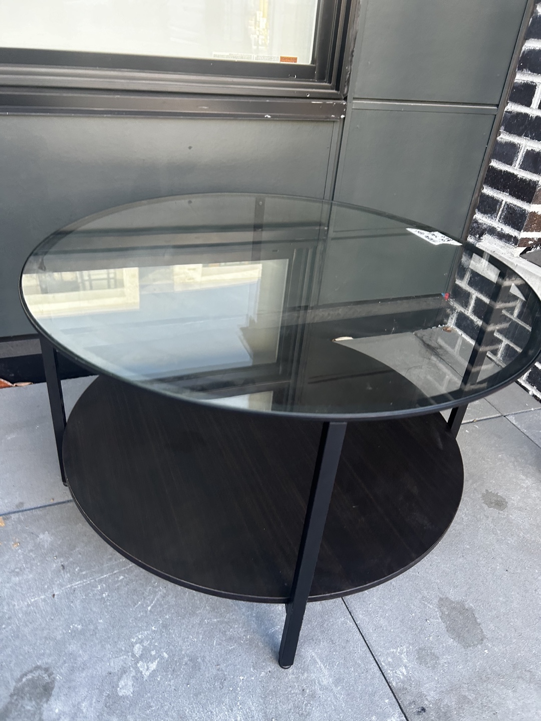 Glass and Black Coffee Table - photo 4