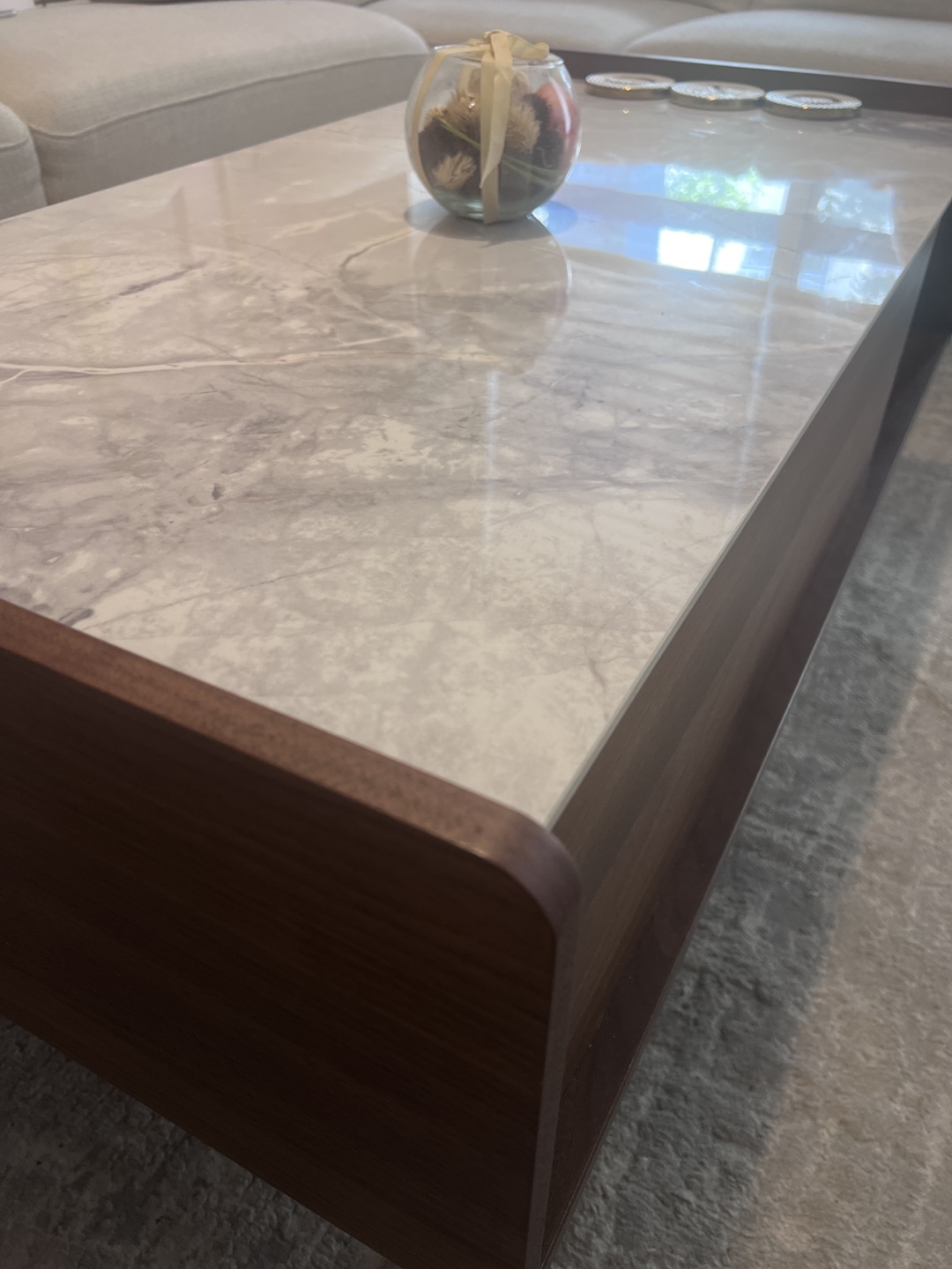 Modern Marble Top Coffee Table - photo 2
