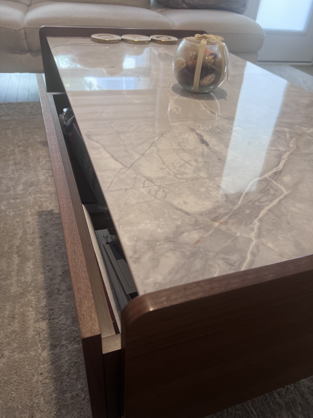 Modern Marble Top Coffee Table - photo 4