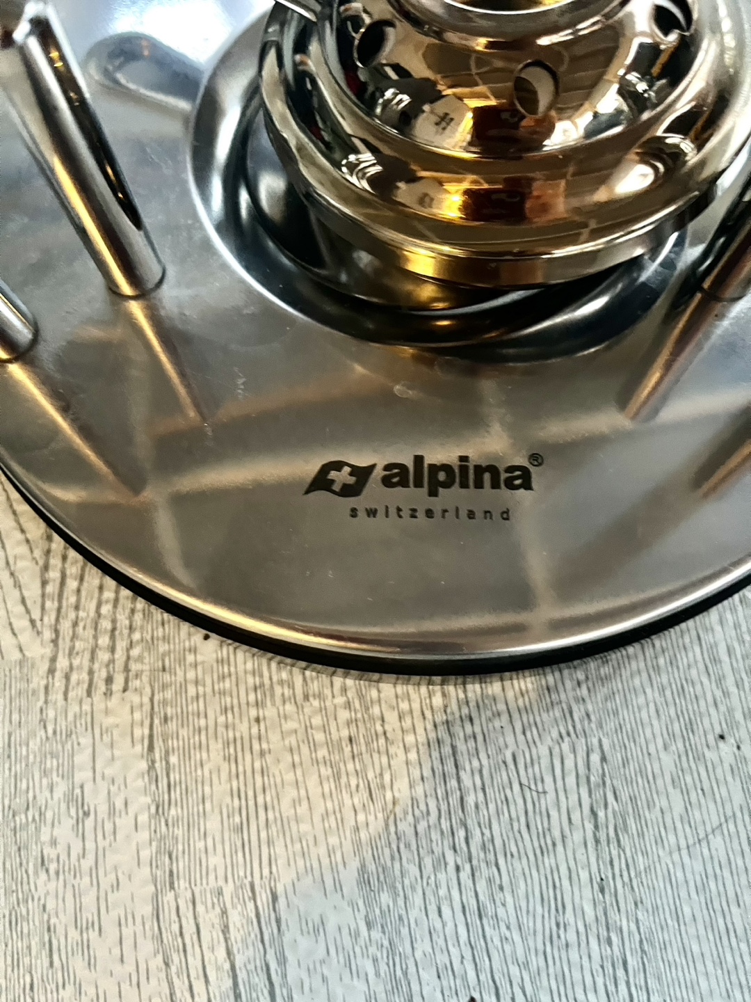Authentic Alpina Switzerland Fondue Set
