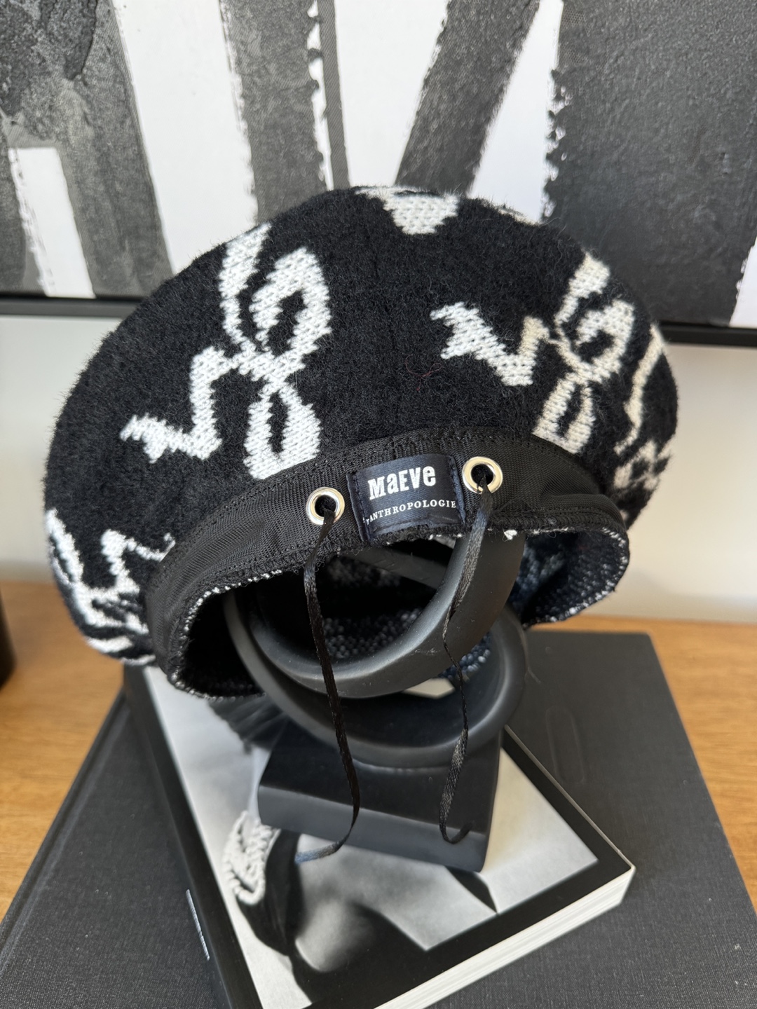 Maeve Anthropologie Black and White Beret - photo 2