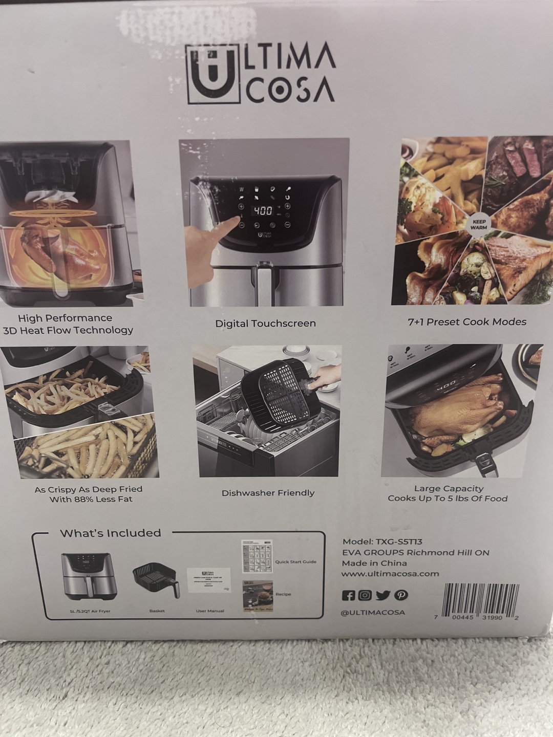 Ultima Cosa 5.2QT Air Fryer - photo 3