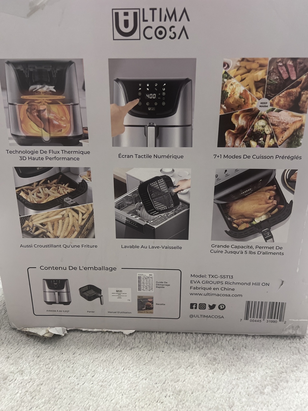 Ultima Cosa 5.2QT Air Fryer - photo 2
