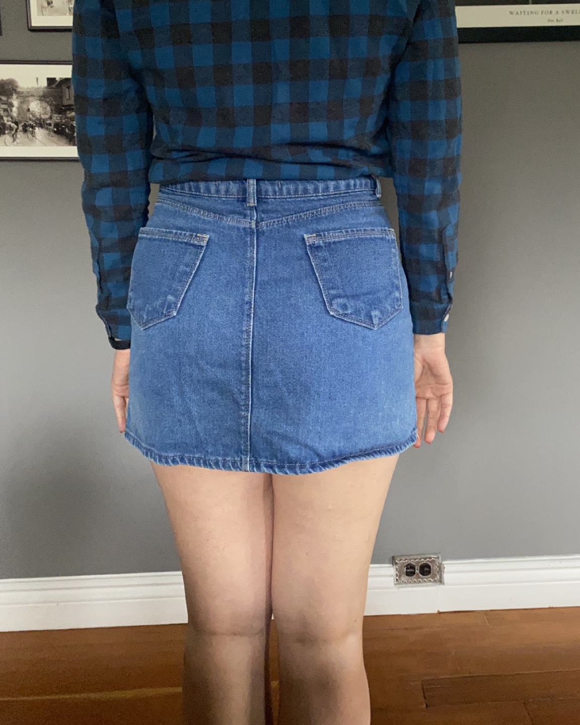Blue Denim Mini Skirt - photo 3