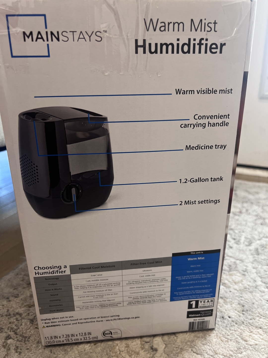 Mainstays Warm Mist Humidifier - photo 4