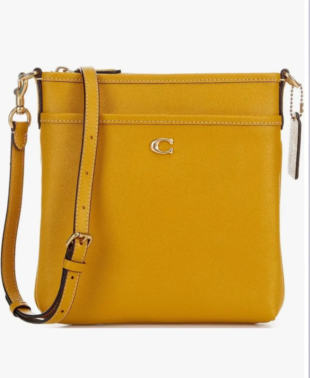 Yellow Coach Kitt Messenger crossbody bag image indicator(4)