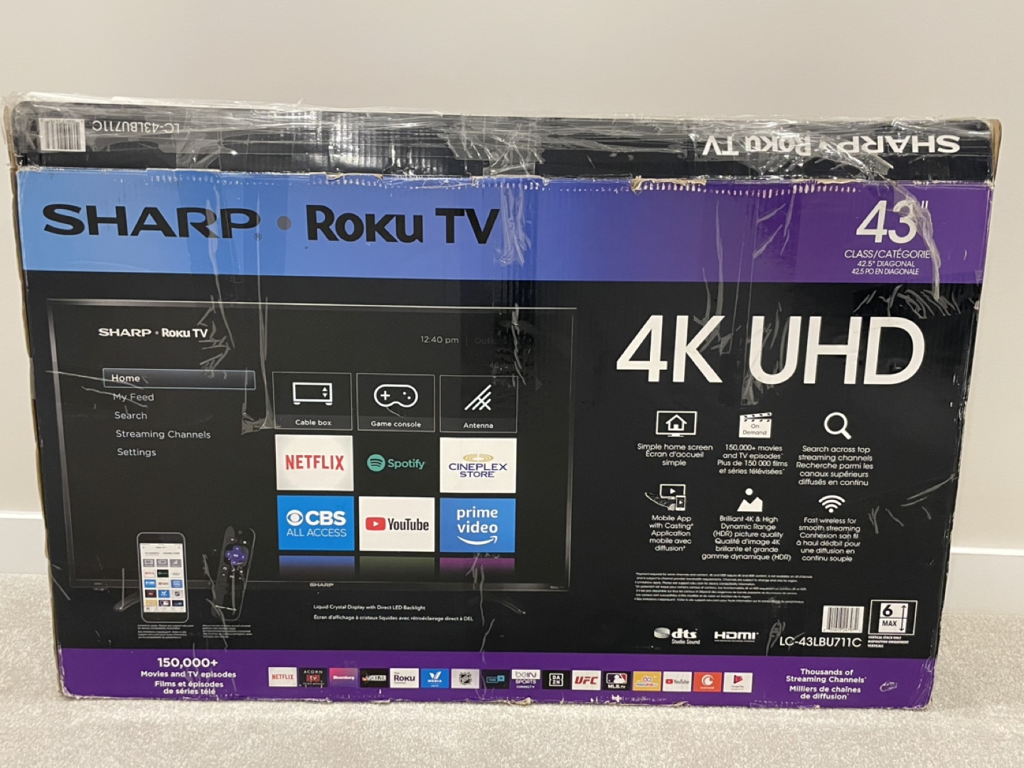 Sharp 43 Inch Roku TV 4K UHD - photo 2