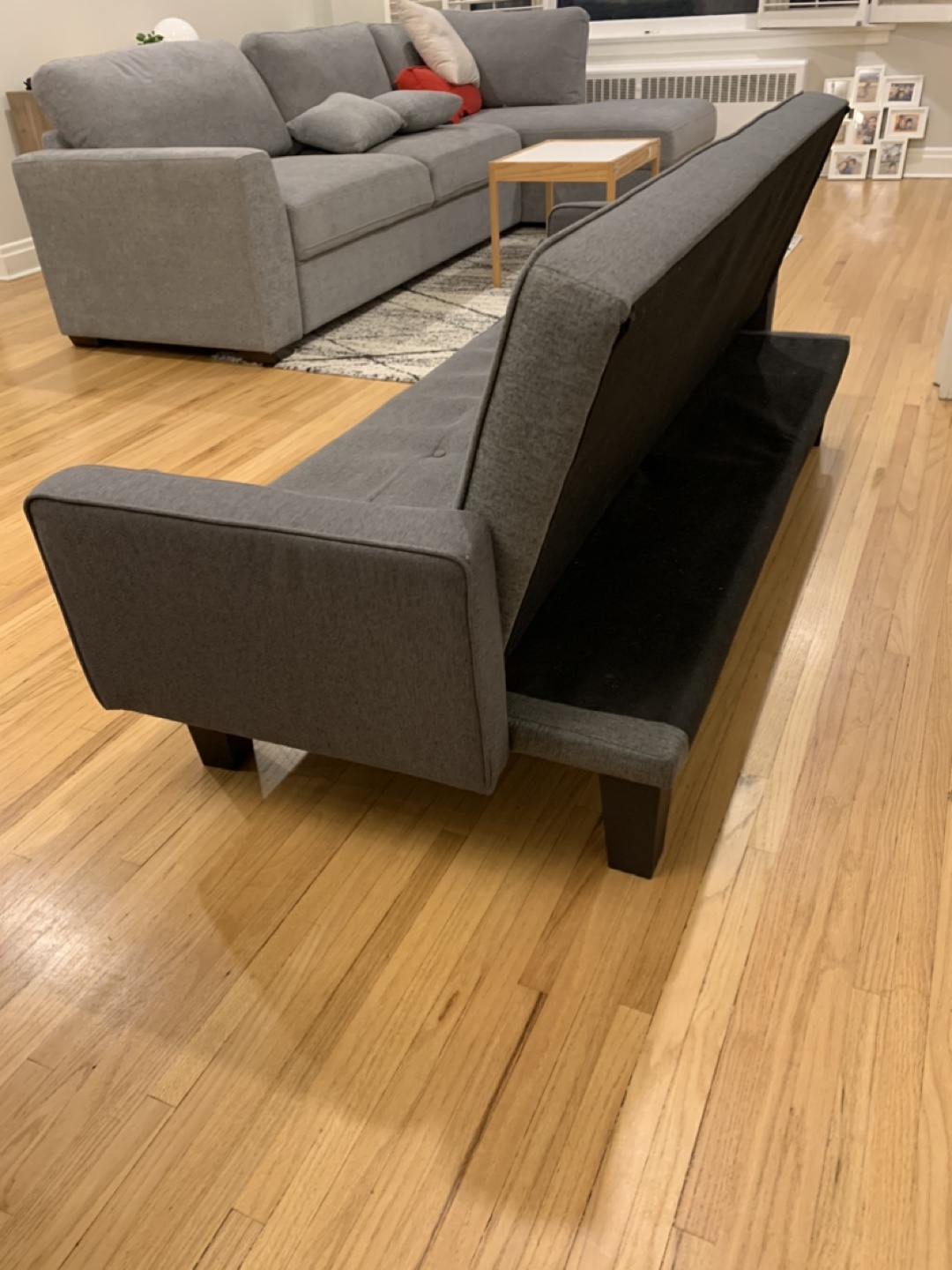 Grey Futon Sofa - photo 3