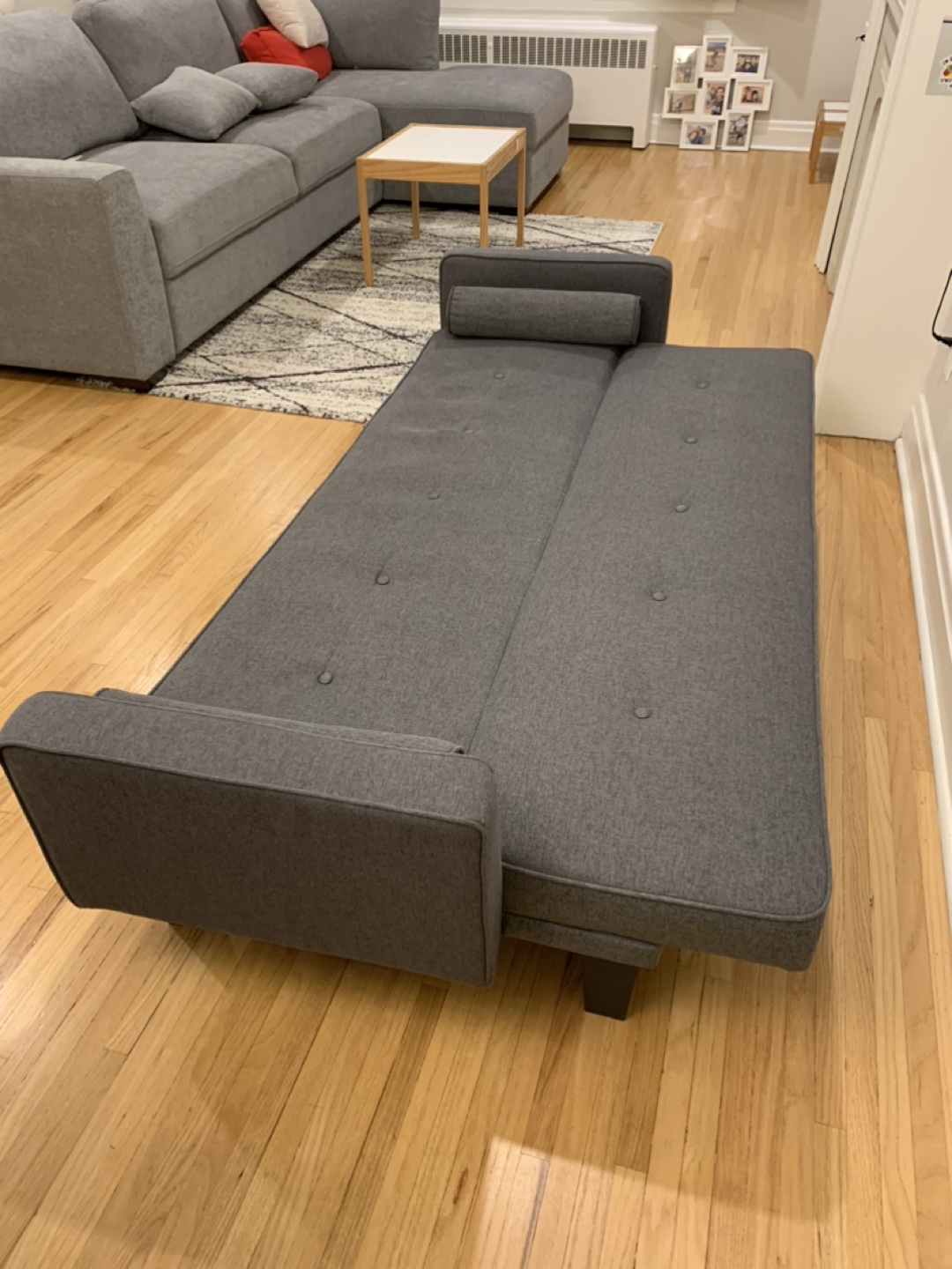 Grey Futon Sofa - photo 4