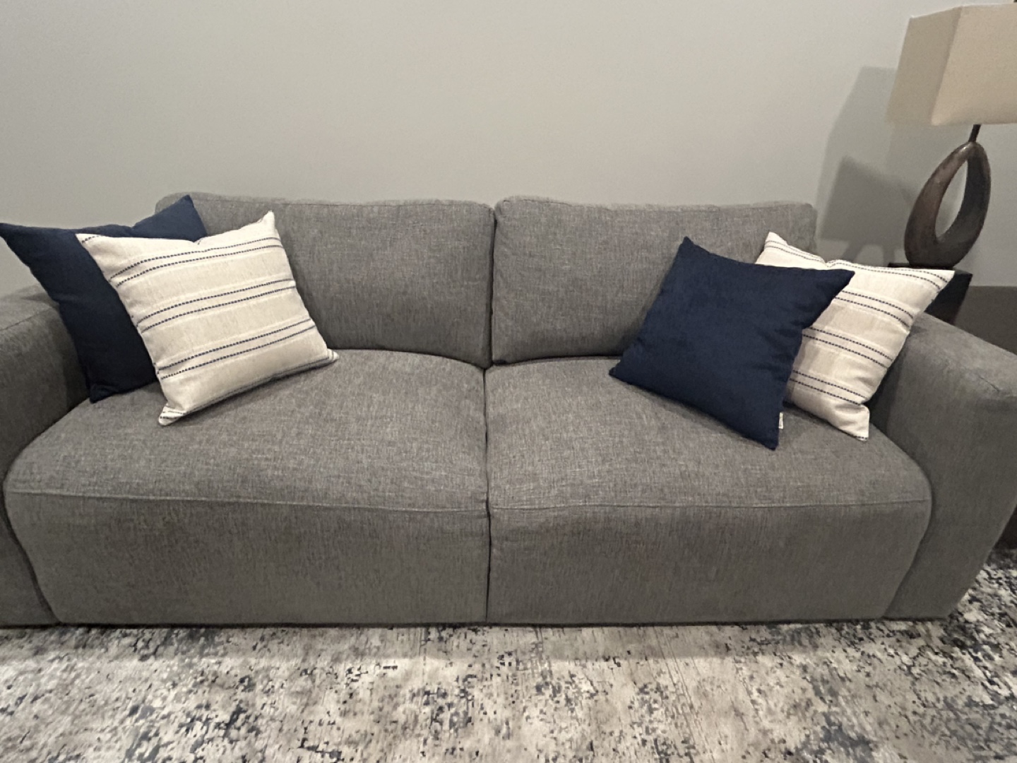 KORT & CO. Charcoal Grey Chenille Sofa