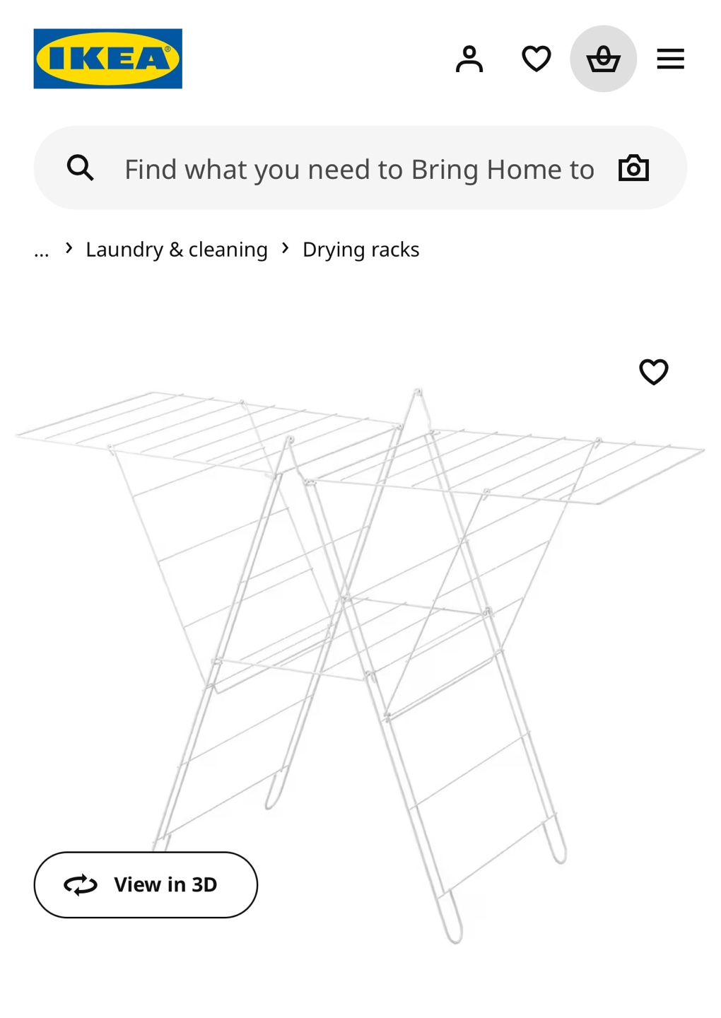 IKEA FROST Drying Rack, Indoor/Outdoor, White