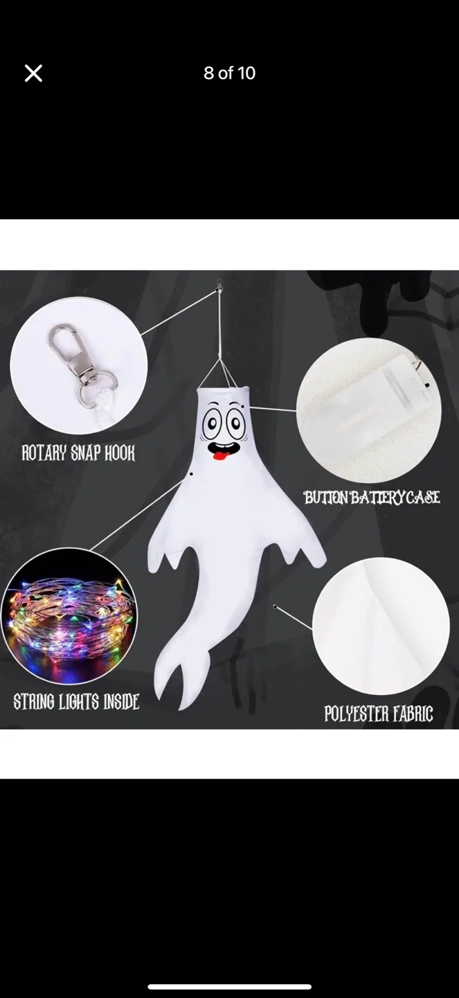 LED Light Up Ghost Decorations image indicator(3)