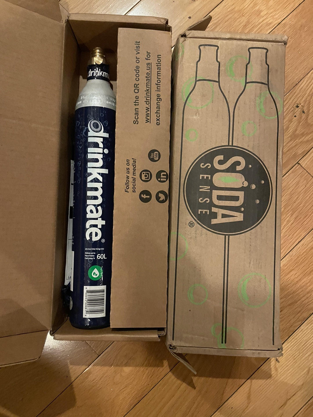 3 Drinkmate Soda Maker CO2 Cartridge - 60L
