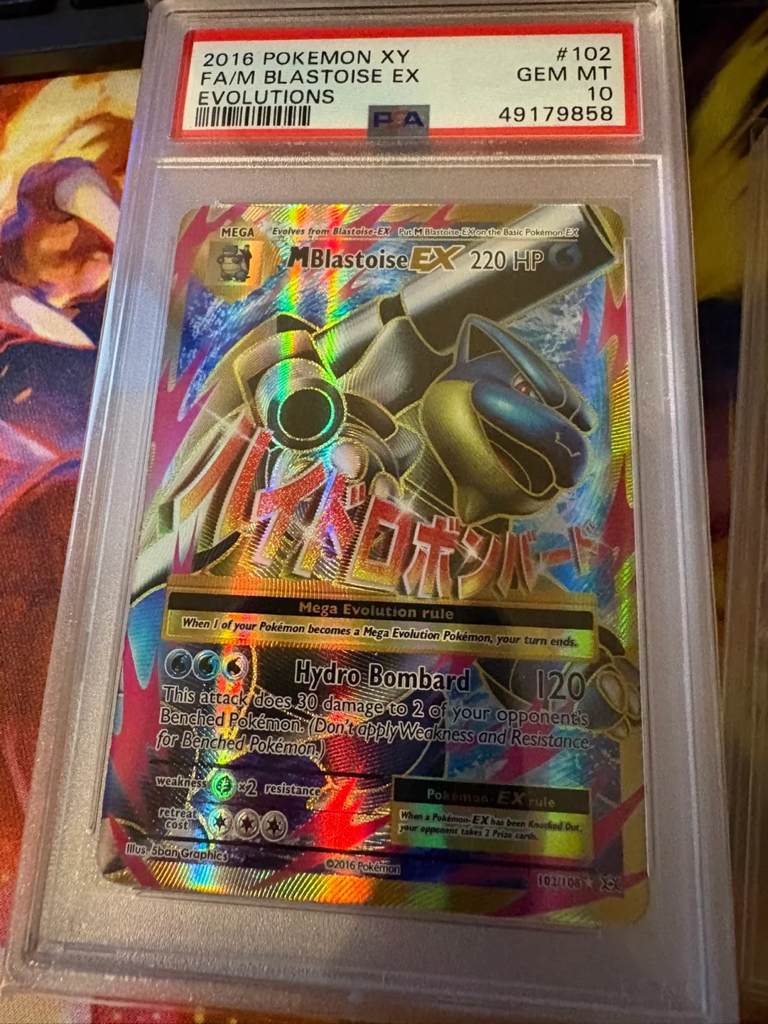 2016 Pokemon XY Evolutions M Blastoise EX 102/108 PSA 10 thumbnail