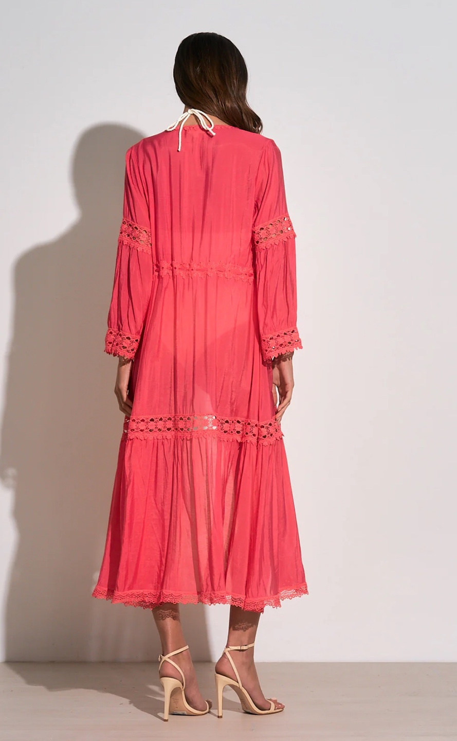 Pink Crochet Beach Cover Up
