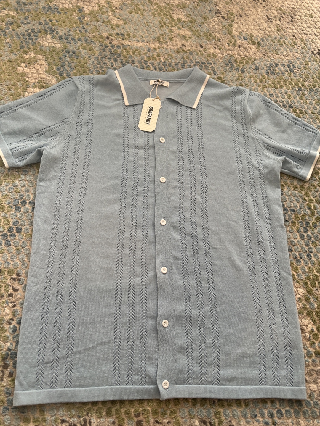CooFandy Men's Short Sleeve Knitted Polo Shirt - photo 5