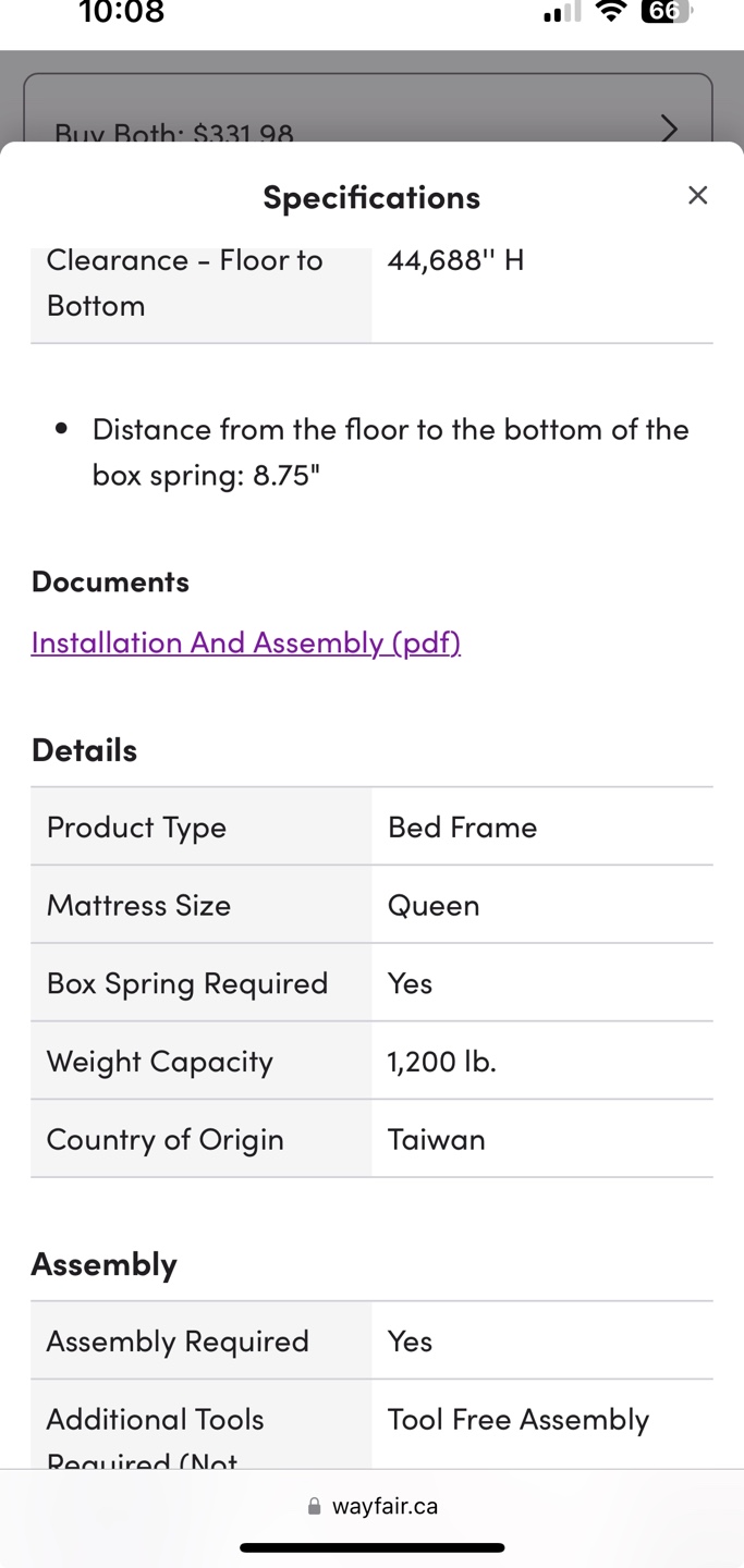 Queen Size Metal Bed Frame - photo 2